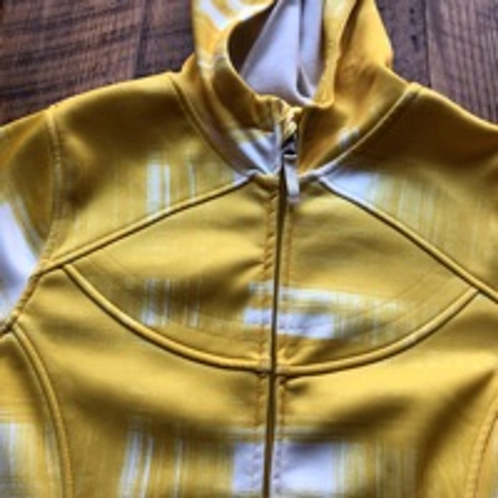 Women's Burton DryRide Hoodie Jacket Size M Yellow White Full Zip - Picture 3 of 8